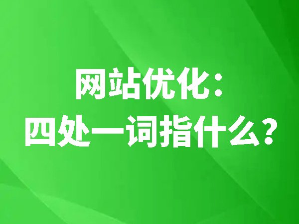 網(wǎng)站優(yōu)化：四處一詞指什么？